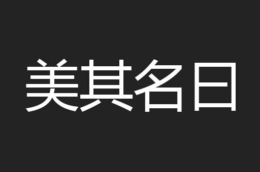 美其名曰