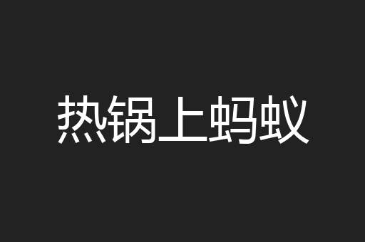 热锅上蚂蚁