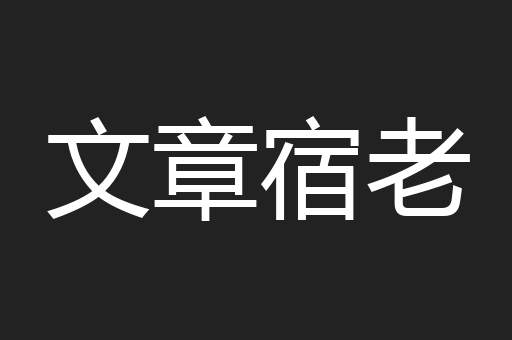 文章宿老
