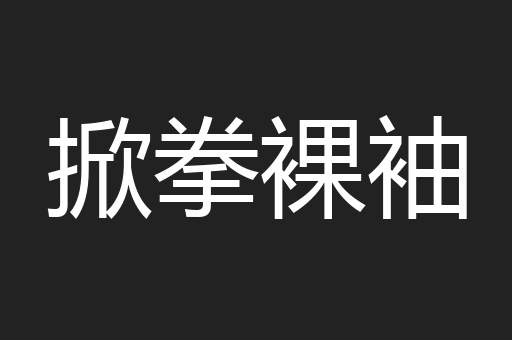 掀拳裸袖