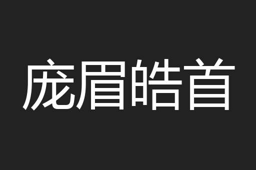 庞眉皓首