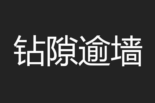 钻隙逾墙