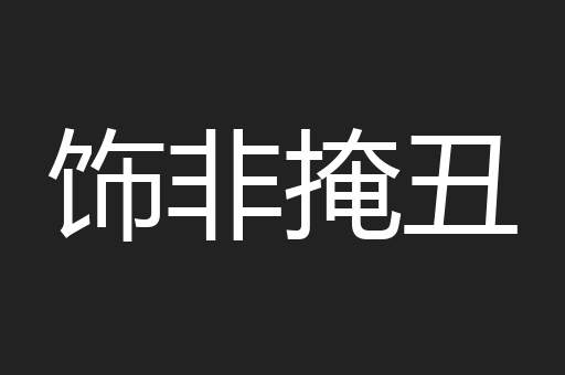 饰非掩丑