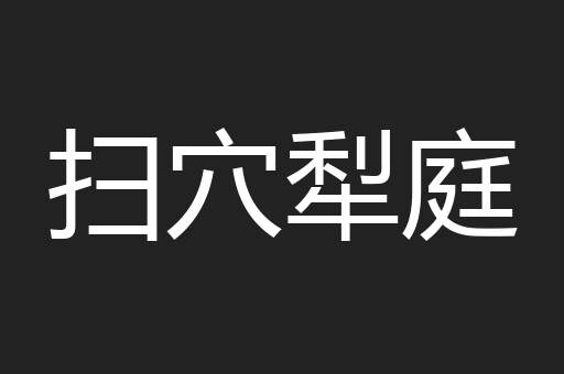 扫穴犁庭