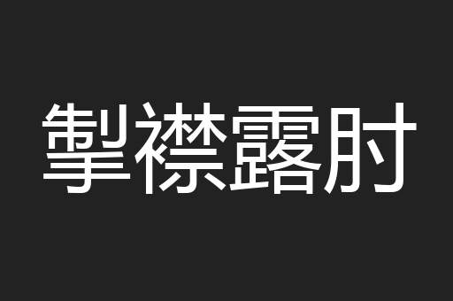 掣襟露肘