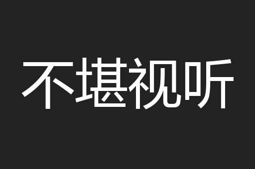 不堪视听