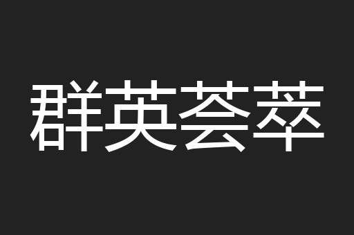 群英荟萃