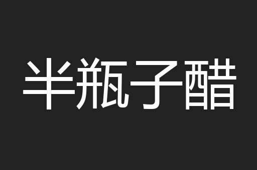 半瓶子醋