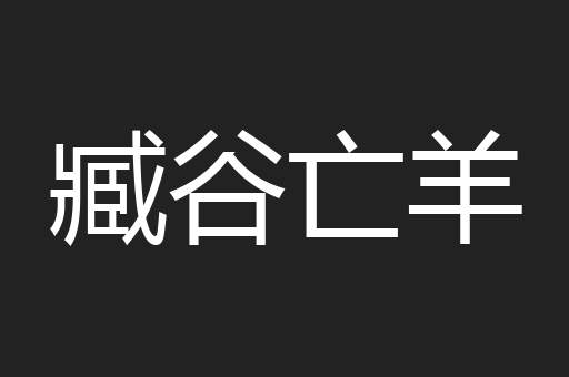 臧谷亡羊