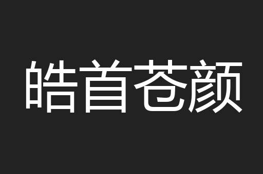 皓首苍颜