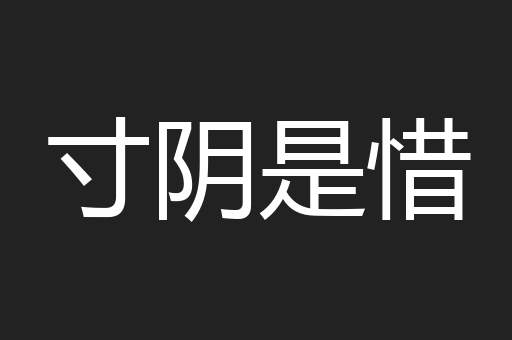 寸阴是惜