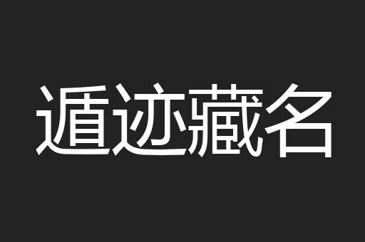 遁迹藏名
