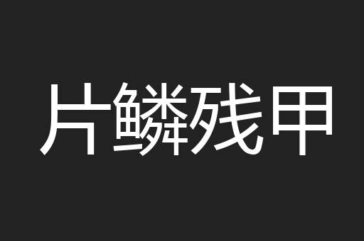 片鳞残甲