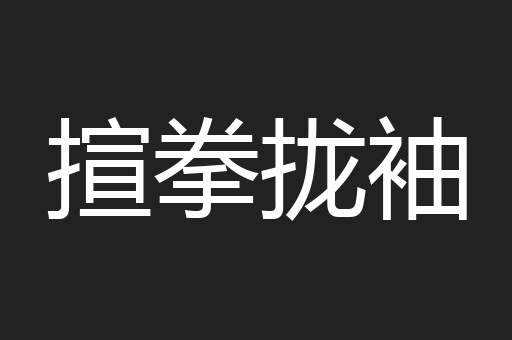 揎拳拢袖