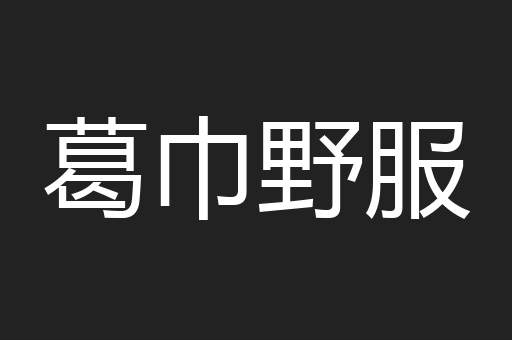 葛巾野服