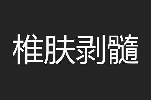 椎肤剥髓