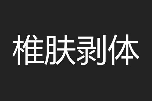 椎肤剥体