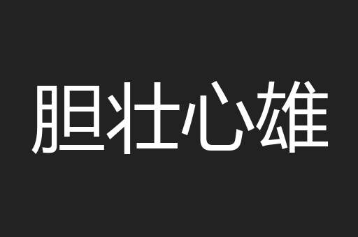 胆壮心雄