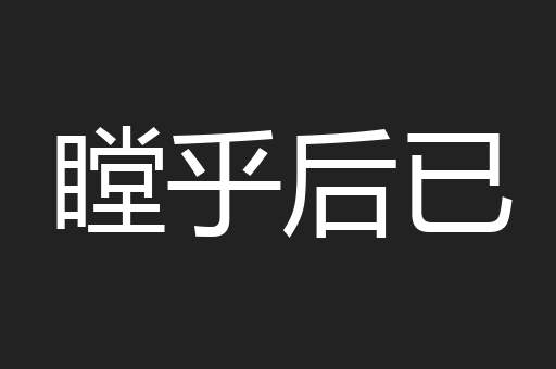 瞠乎后已