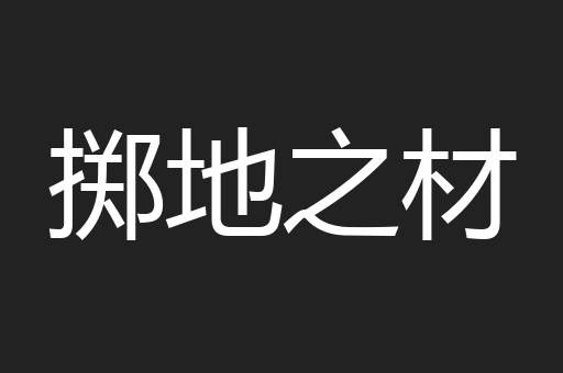 掷地之材
