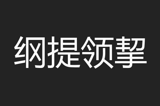 纲提领挈