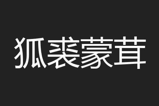 狐裘蒙茸