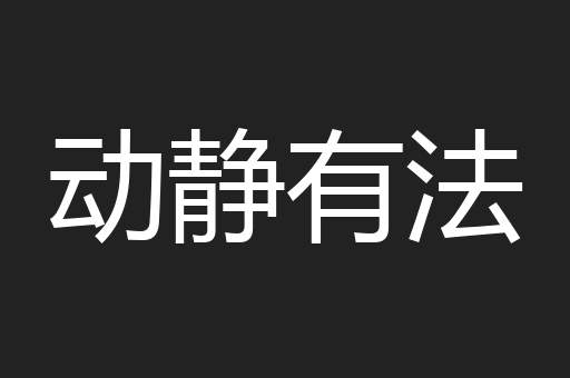 动静有法