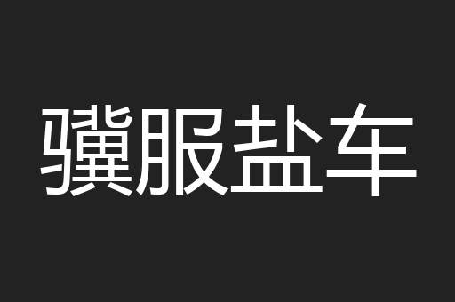 骥服盐车