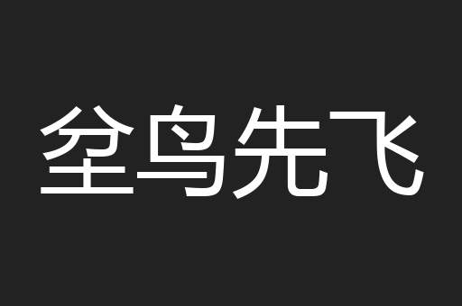 坌鸟先飞