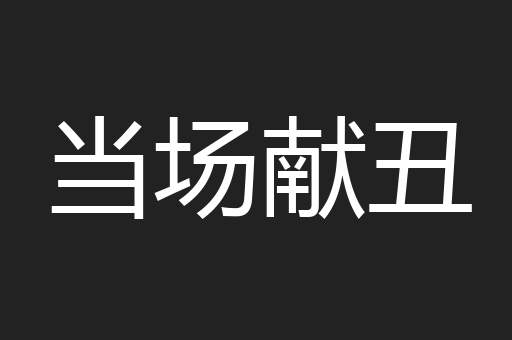 当场献丑