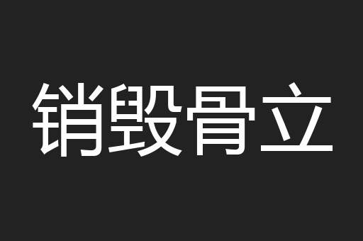 销毁骨立