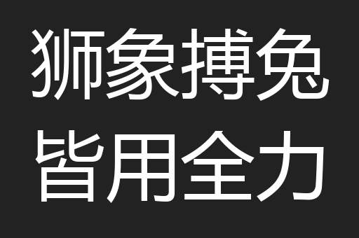 狮象搏兔皆用全力