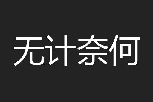 无计奈何