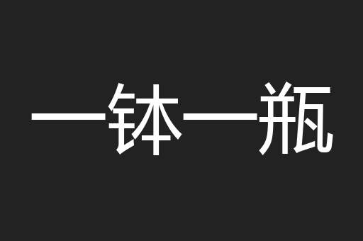 一钵一瓶