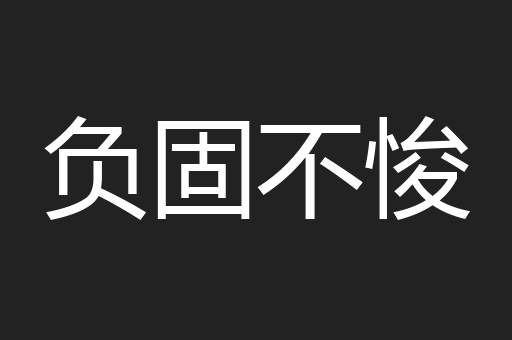 负固不悛
