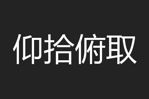 仰拾俯取