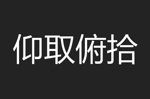 仰取俯拾