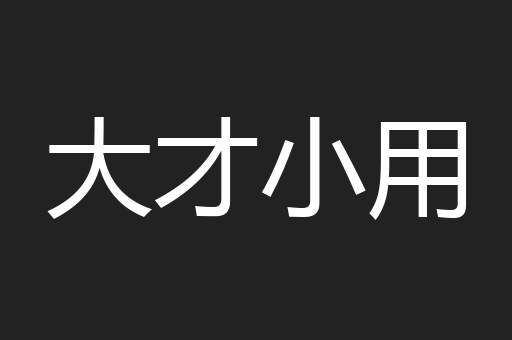 大才小用
