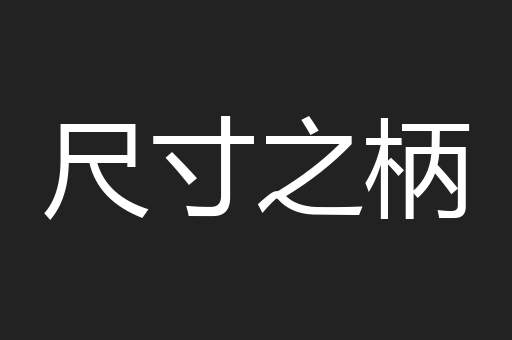 尺寸之柄