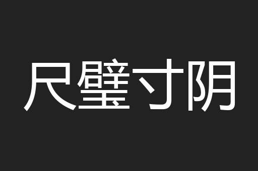 尺璧寸阴