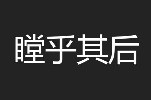 瞠乎其后