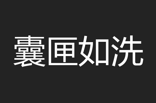 囊匣如洗
