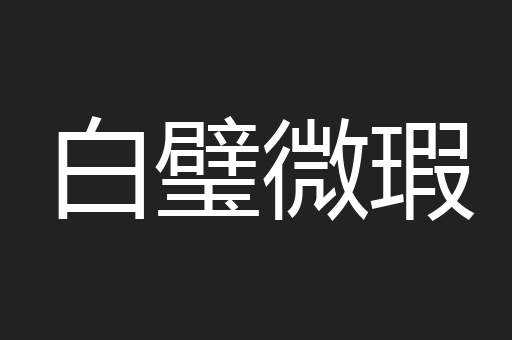 白璧微瑕