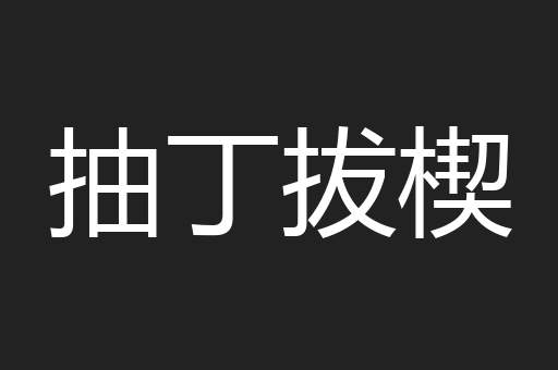 抽丁拔楔