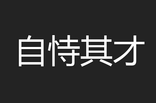 自恃其才