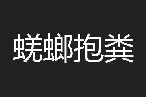 蜣螂抱粪
