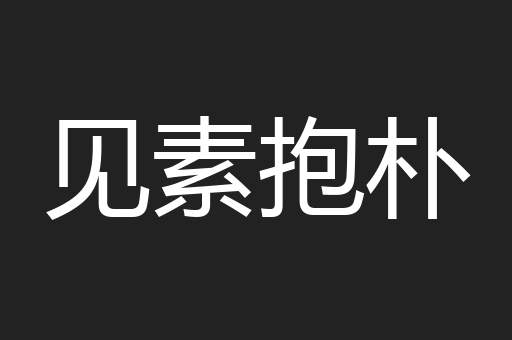 见素抱朴