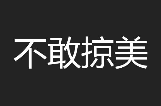 不敢掠美