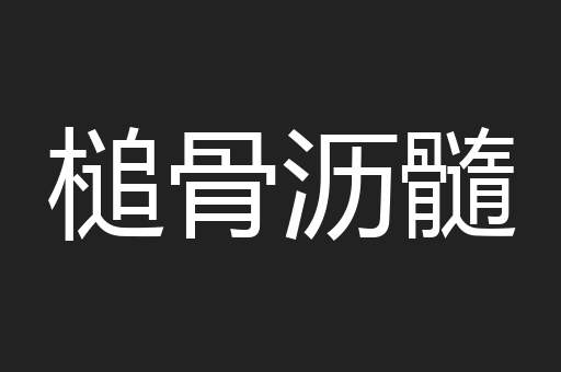 槌骨沥髓