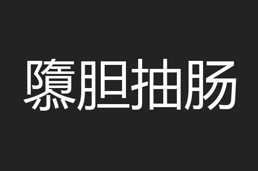 隳胆抽肠